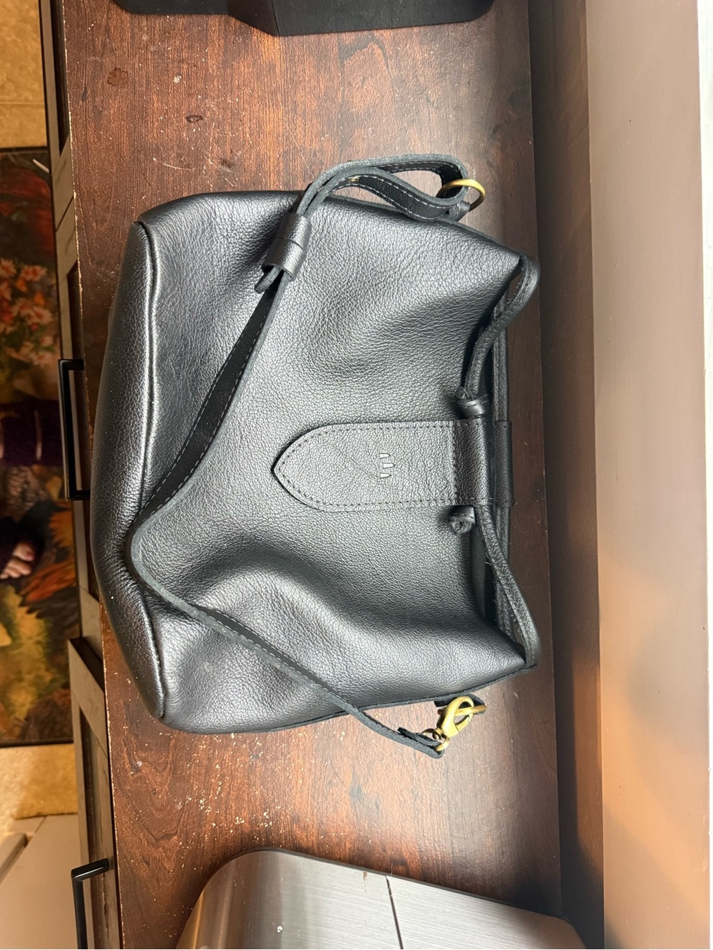 Firefly Bucket Bag - Minimal Drawstring Tote, Portland Leather